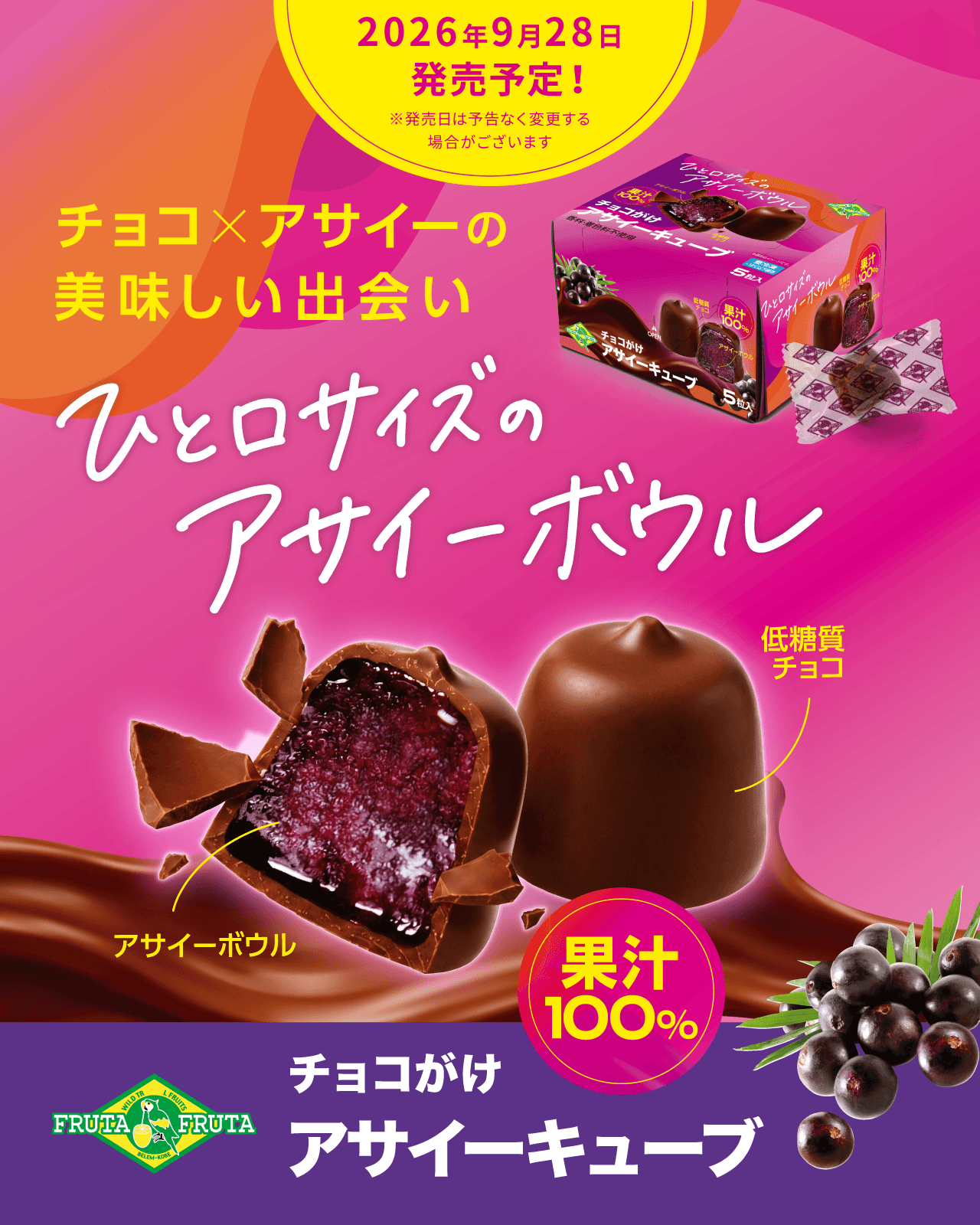 チョコがけアサイーキューブ
